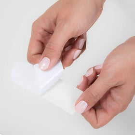 ForPro adhesive backing with EZ-strip peel demonstrating quick application