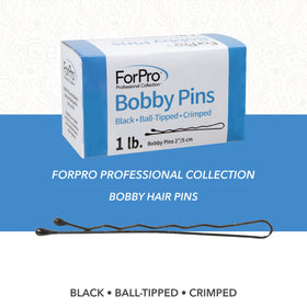 Stylist using ForPro pins to secure an updo showing reliable hold during styling