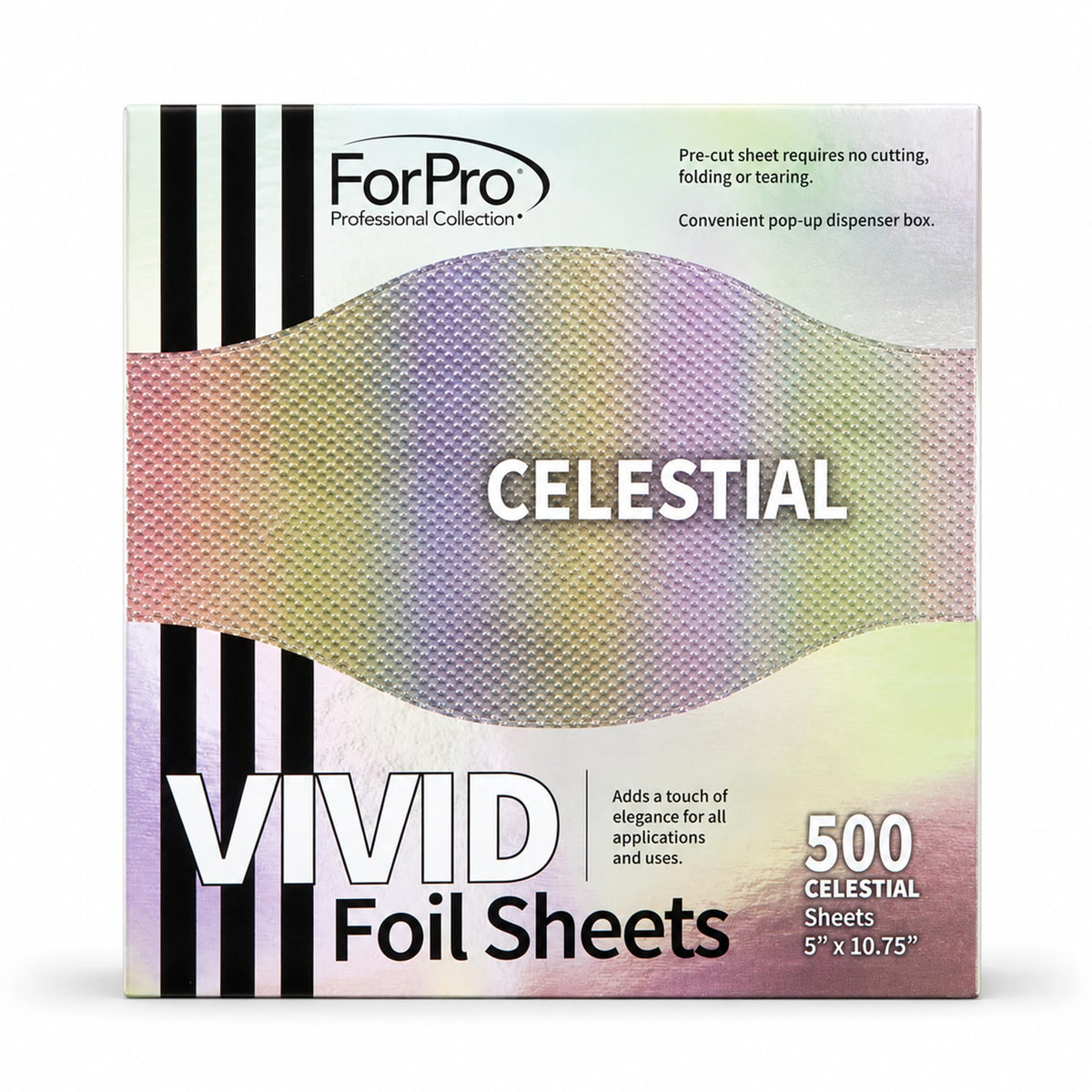 ForPro embossed foil close-up highlighting texture for improved hair grip and control