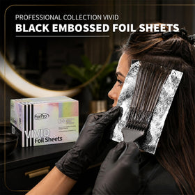 ForPro foil wrapped around hair section demonstrating secure hold for color applications