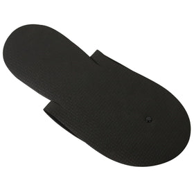 ForPro slipper worn in salon setting showing secure fit and client comfort benefit