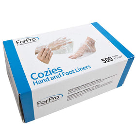 ForPro Cozies clear plastic liner close-up showing thin flexible material that retains warmth