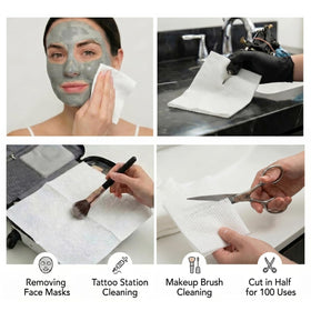 ForPro pop-up dispenser with hand pulling one towel for hygienic use