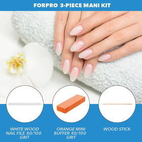 ForPro double-ended wood stick close-up showing beveled and pointed edges for cuticle work