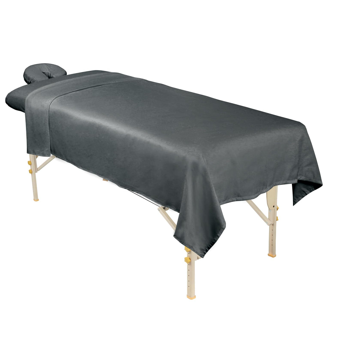 ForPro fitted sheet elastic band detail ensuring snug fit on standard massage tables