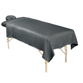 ForPro fitted sheet elastic band detail ensuring snug fit on standard massage tables