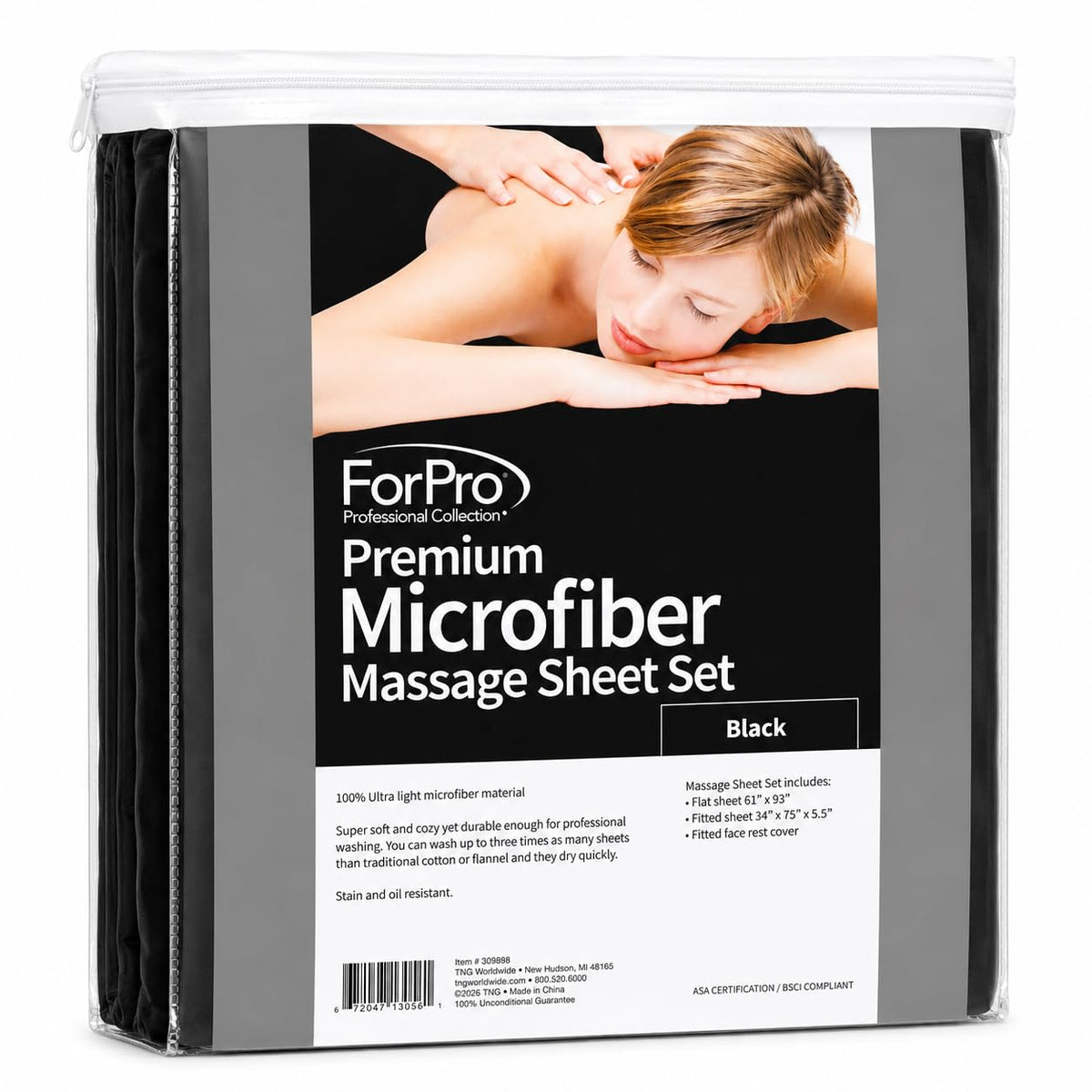ForPro fitted sheet elastic detail demonstrating secure all-around fit