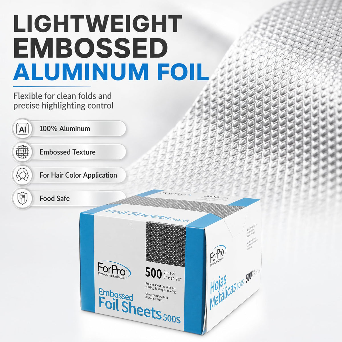 ForPro folded foil demonstrating durable alloy that holds shape