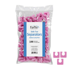 ForPro front packaging showing 144-count cotton candy pink separators for easy stock identification