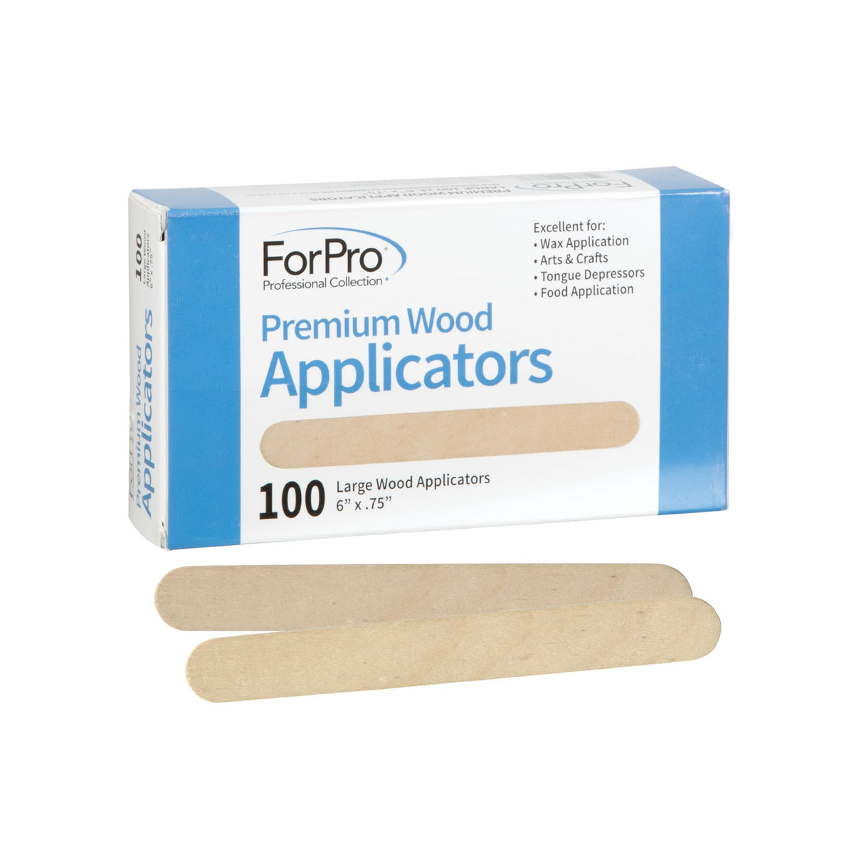 ForPro front packaging showing 100-count pack and dimensions, professional reliability