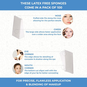 ForPro wedge in use blending foundation for smooth finish