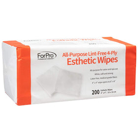 ForPro wipe in use removing cream during facial demonstrating gentle performance