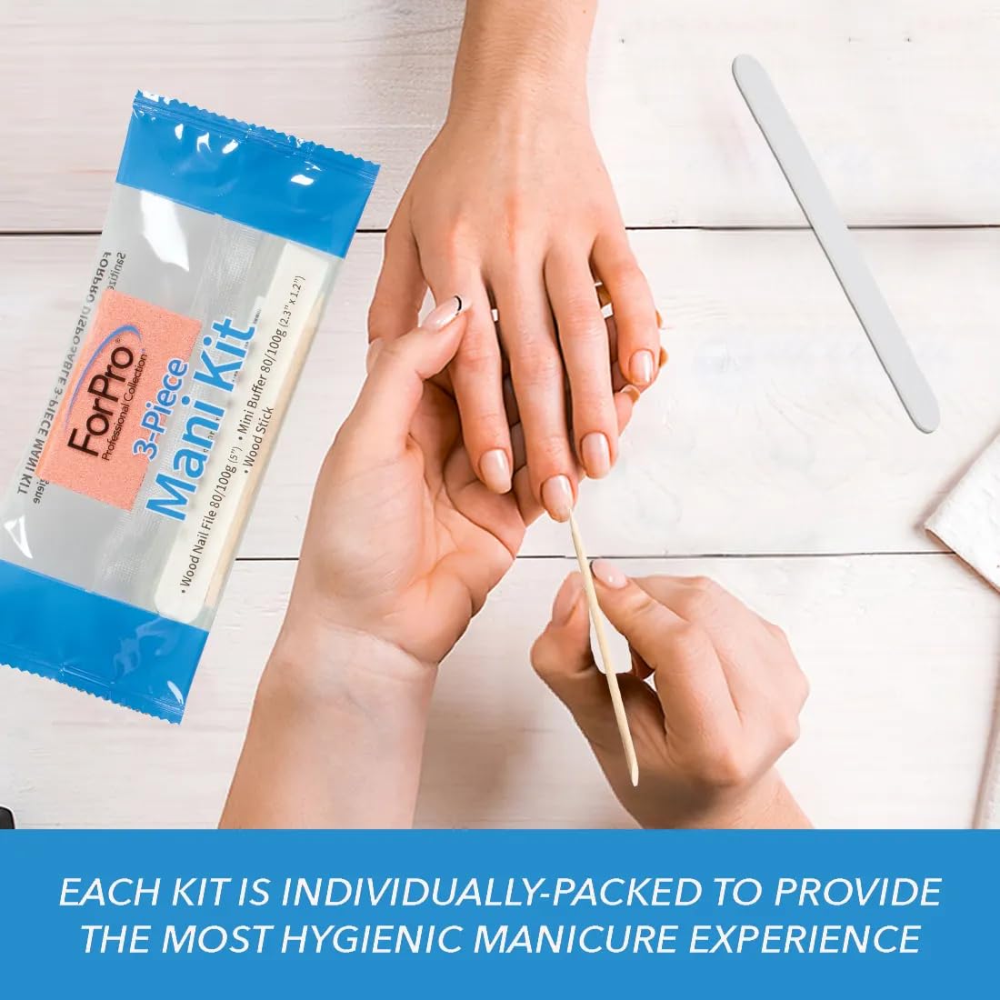 ForPro individually-wrapped kit photo showing sanitary packaging for client safety