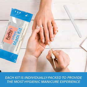 ForPro individually-wrapped kit photo showing sanitary packaging for client safety