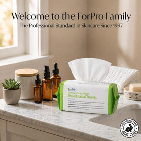 ForPro pads inside a travel bag showing on-the-go skincare readiness