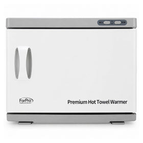 ForPro open door with stacked facial towels illustrating large 23L capacity and organization
