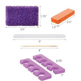 ForPro orange mini buffer surface detail for even nail finishing