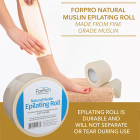 ForPro roll in use with applied wax strip showing clean removal benefit