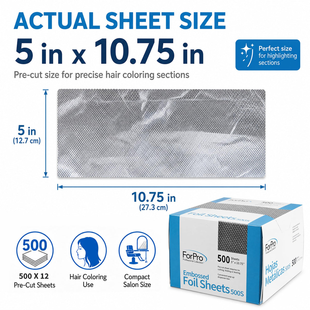 ForPro sheet beside ruler showing 5 x 10.75 inch size for consistent sections
