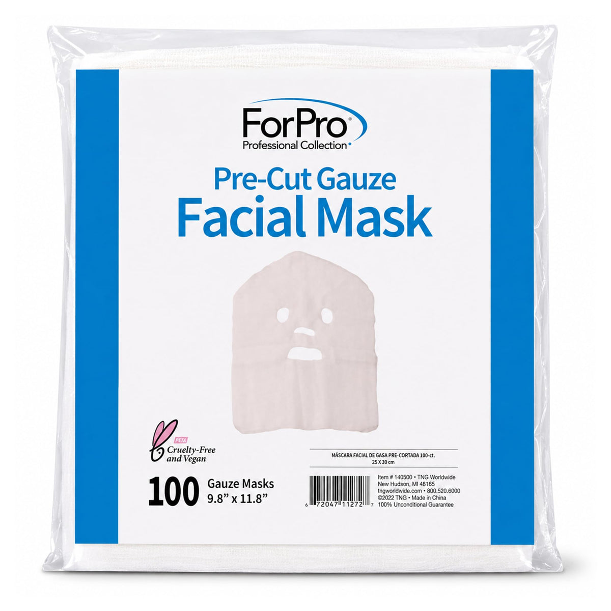 ForPro single mask flat lay displaying pre-cut openings and clean edges for quick use