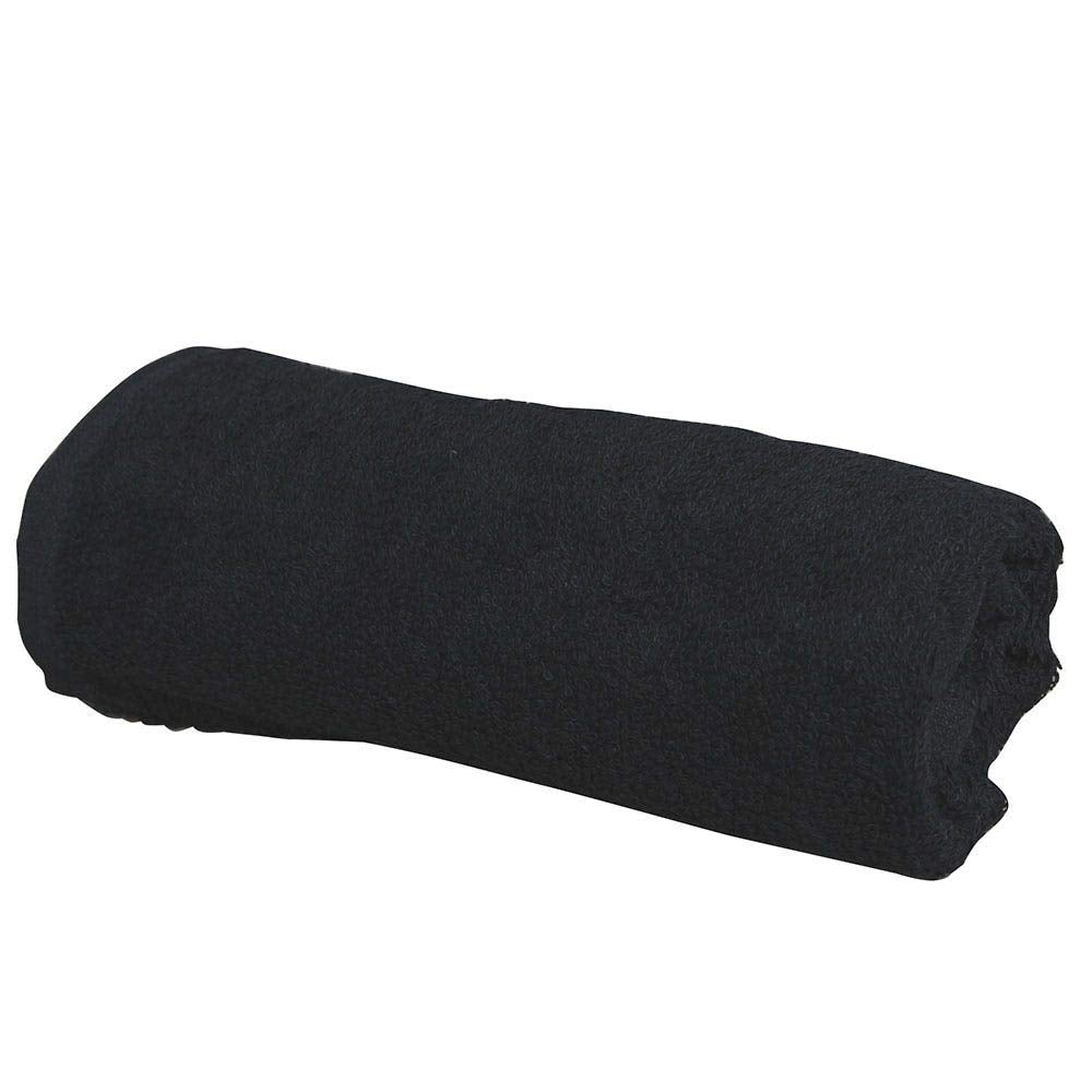 ForPro folded towel stack beside ruler showing 16 by 27 inch size for scale