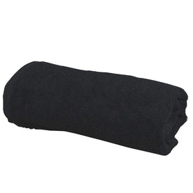 ForPro folded towel stack beside ruler showing 16 by 27 inch size for scale