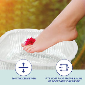 ForPro liner next to a men's size 13 shoe demonstrating fit for larger feet