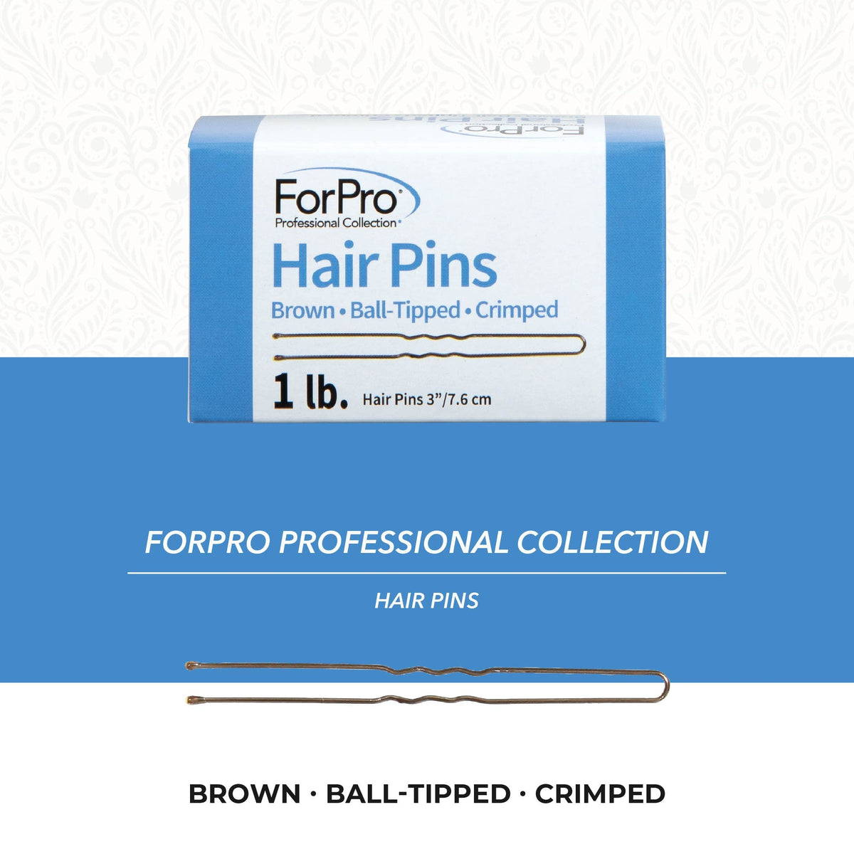 ForPro pins beside ruler showing 3-inch length for versatile styling