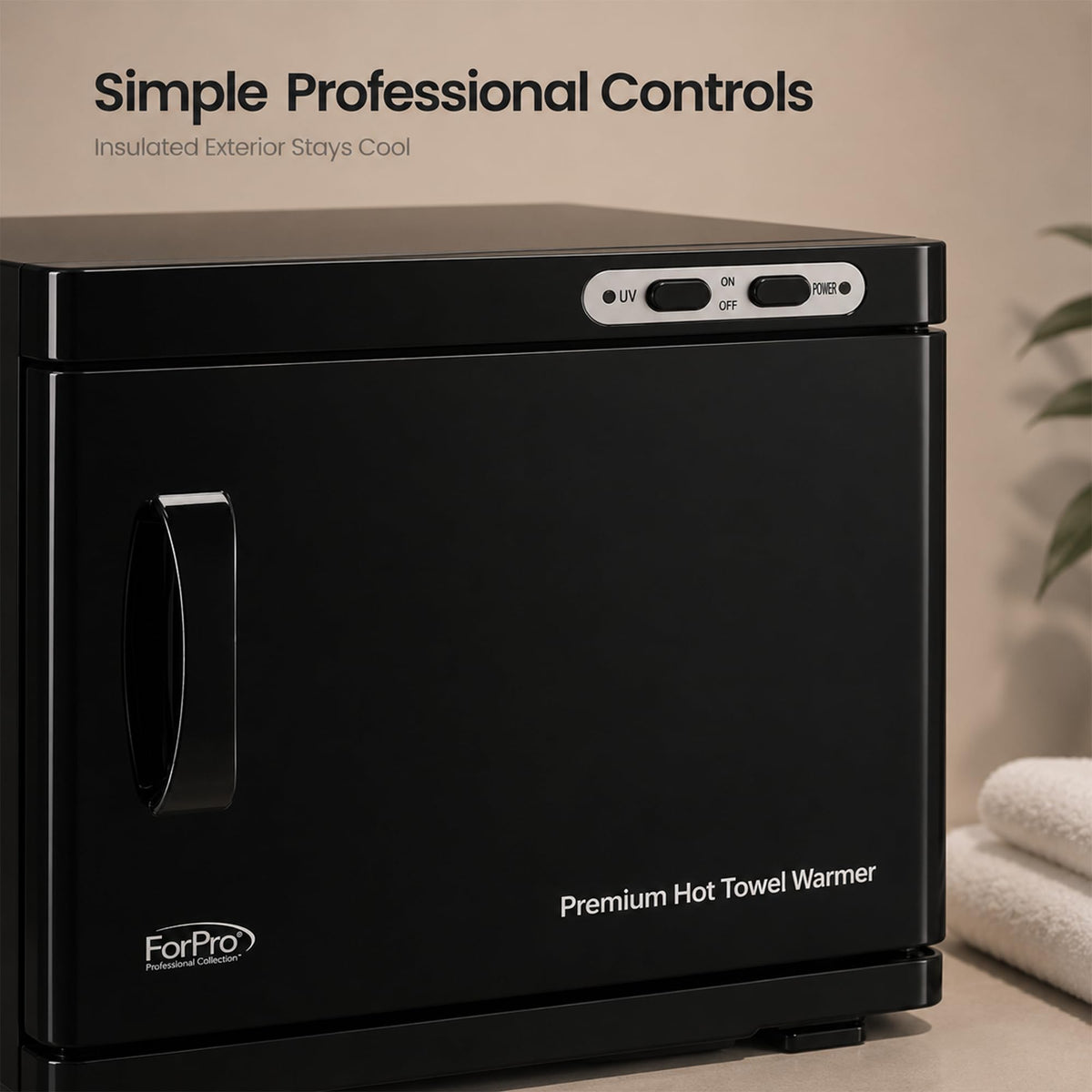 ForPro size comparison with hands showing compact footprint and usable interior