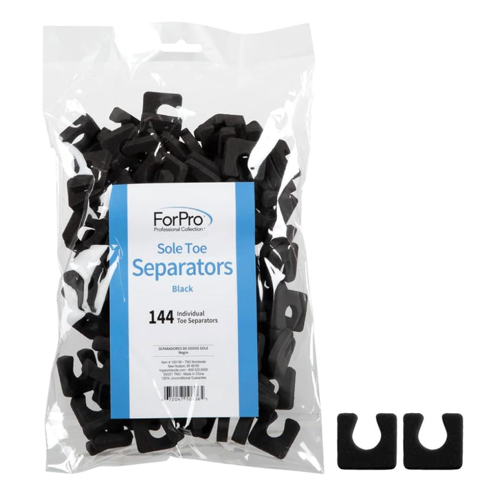 ForPro Sole front packaging showing 144 black foam separators for professional use