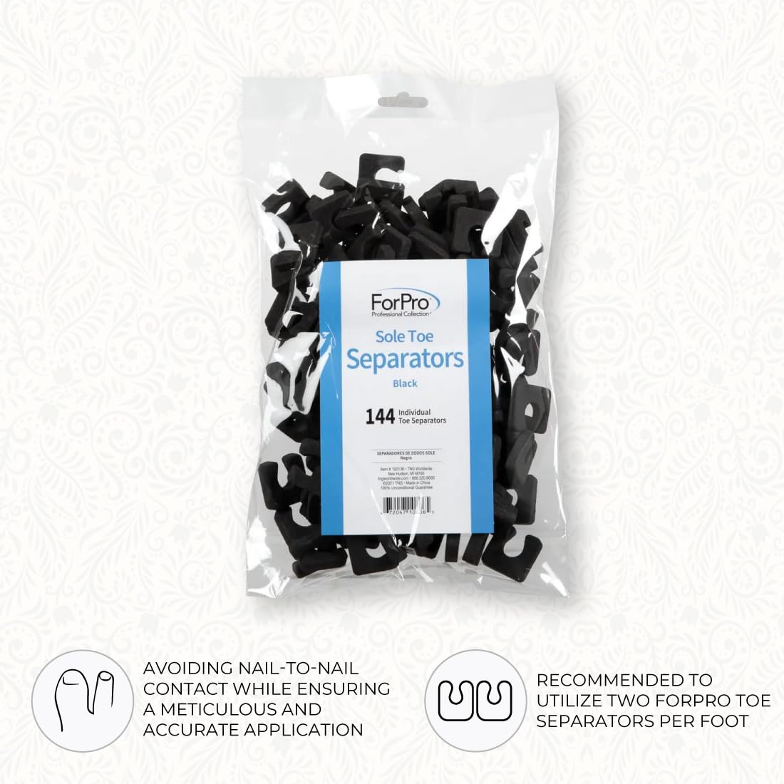 ForPro Sole separators next to ruler showing 1 inch size for precise fit