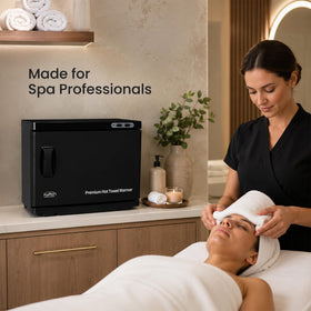 ForPro warm facial towels inside unit illustrating ready-to-use spa comfort