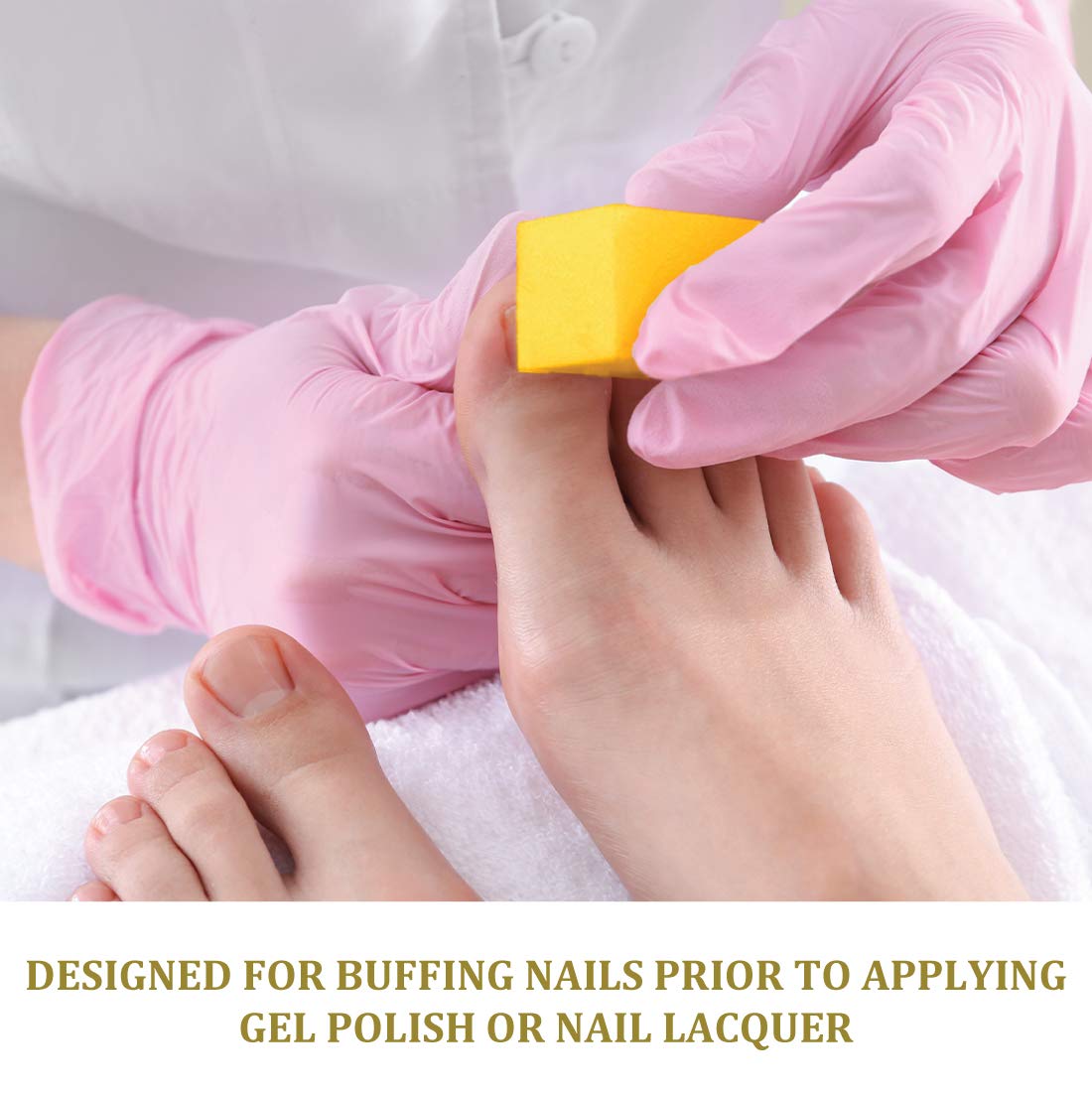 ForPro Ultra Gold buffing nails in use prepping for polish application