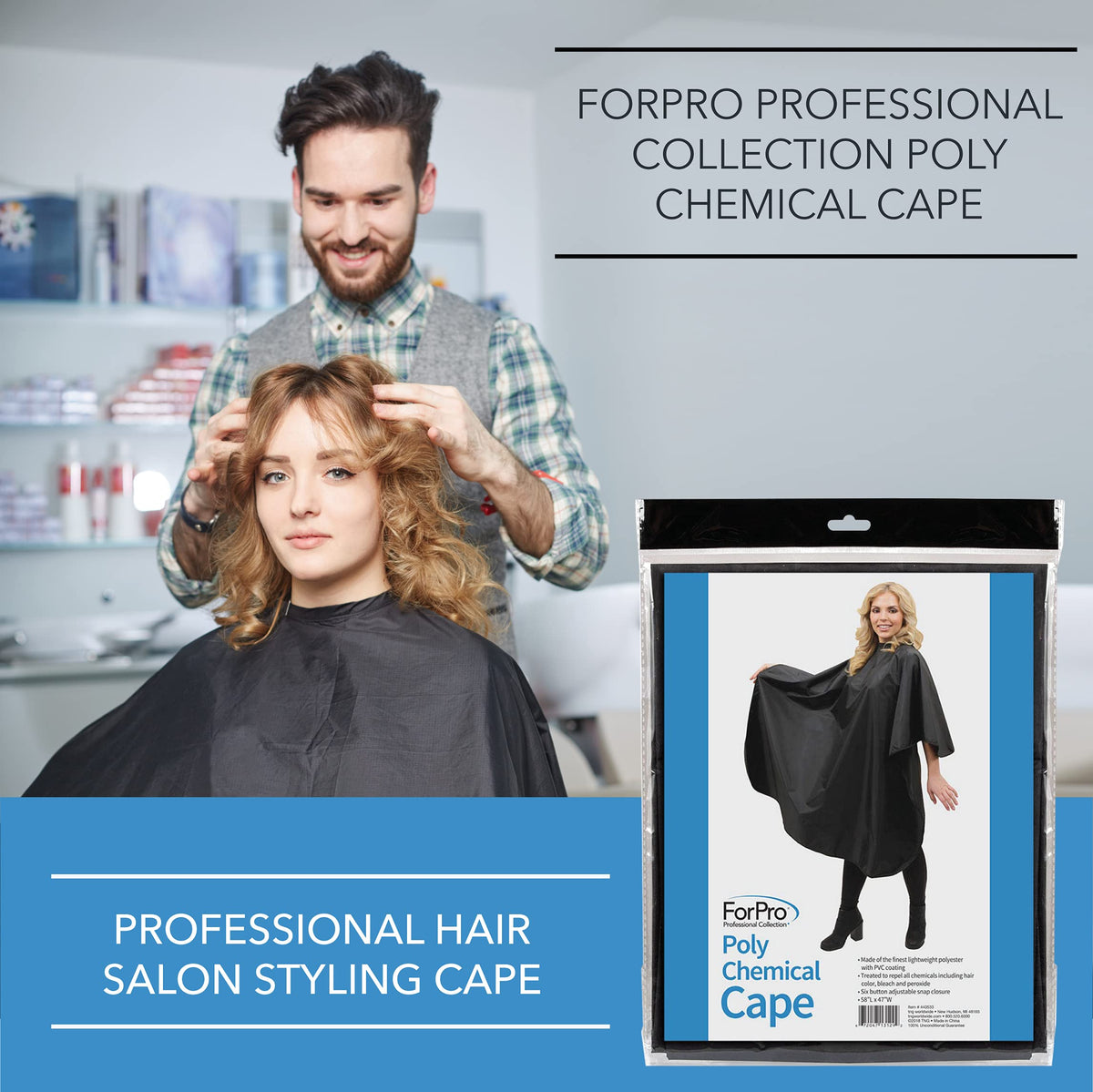 ForPro cape in washing machine to show machine-washable convenience