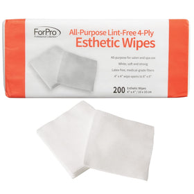 ForPro wipe opened to 8x8 inches beside ruler showing true size