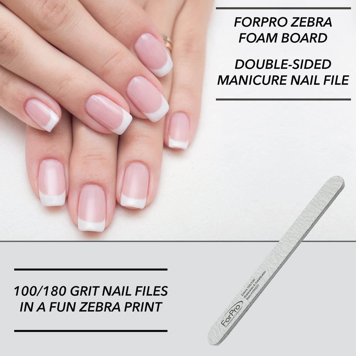 ForPro zebra foam board side view showing cushioned core for controlled filing benefit