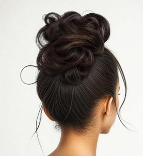 Fosrisix lifestyle event updo showing elegant messy bun for special occasions