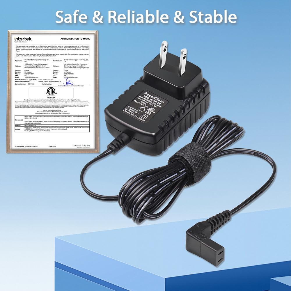 FouceClaus specification label close-up showing ETL and electrical ratings