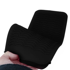 Fouews in use with straightener demonstrating safe hot-tool resting
