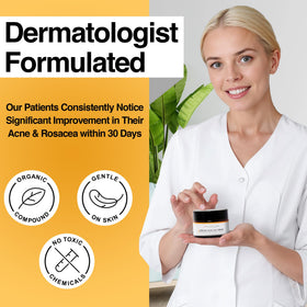 Foundation Skincare ingredient label closeup listing azelaic acid and clean formula benefits