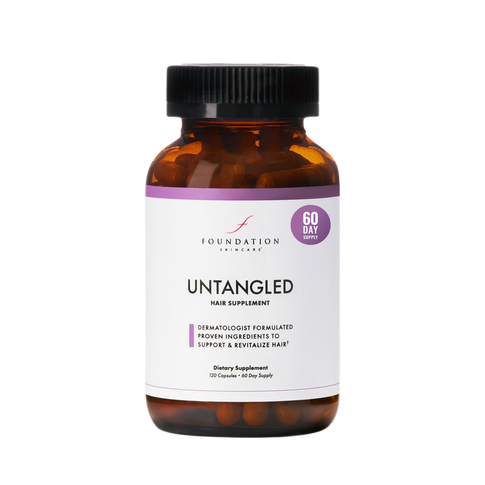 Foundation Skincare bottle front view showing label and 60-day supply benefit