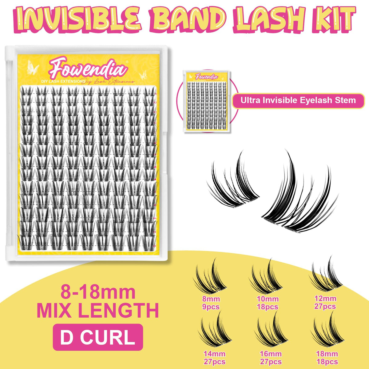 Fowendia detail of 0.3mm ultra-thin black band blending into lash line