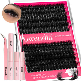 Fowendia front packaging showing complete fluff lash kit and components