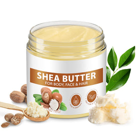 FOXIRON jar front label showing pure shea butter and natural benefits