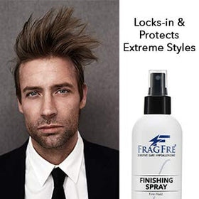 FRAGFRE before and after hairstyle comparison showing reduced frizz