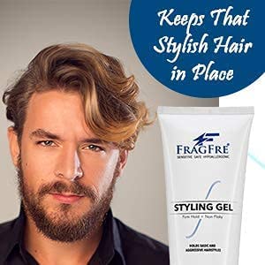 FRAGFRE family use photo of child and adult styling with gentle gel