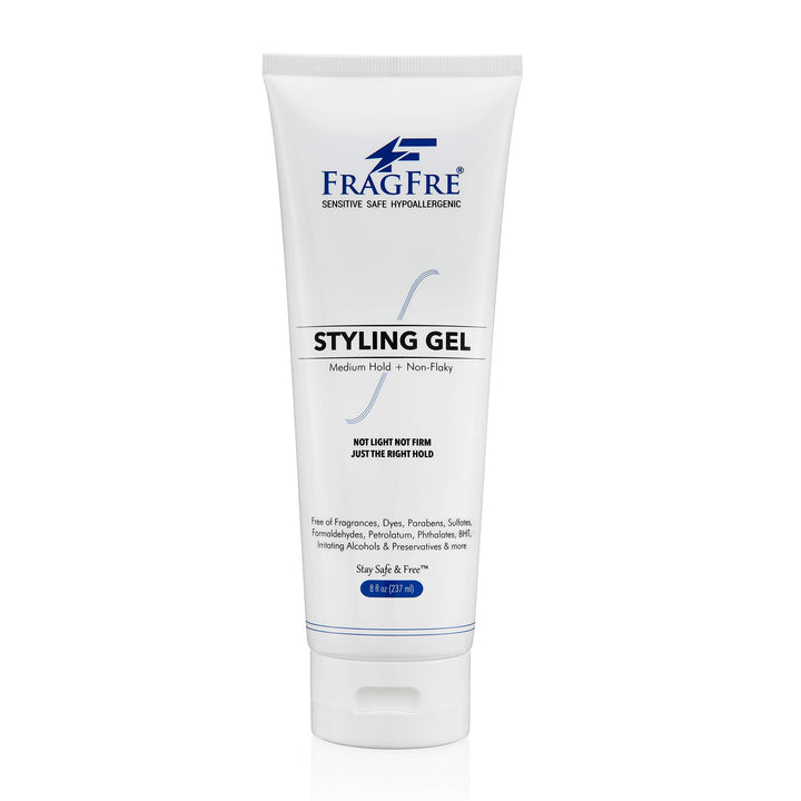 FRAGFRE front packaging 8 oz showing unscented medium hold benefit
