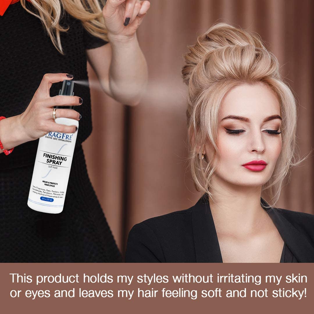 FRAGFRE mist in hair demonstrating flexible hold and natural movement