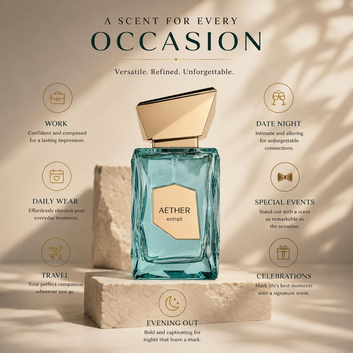 Fragrance World Aether retail box front showing packaging and product information