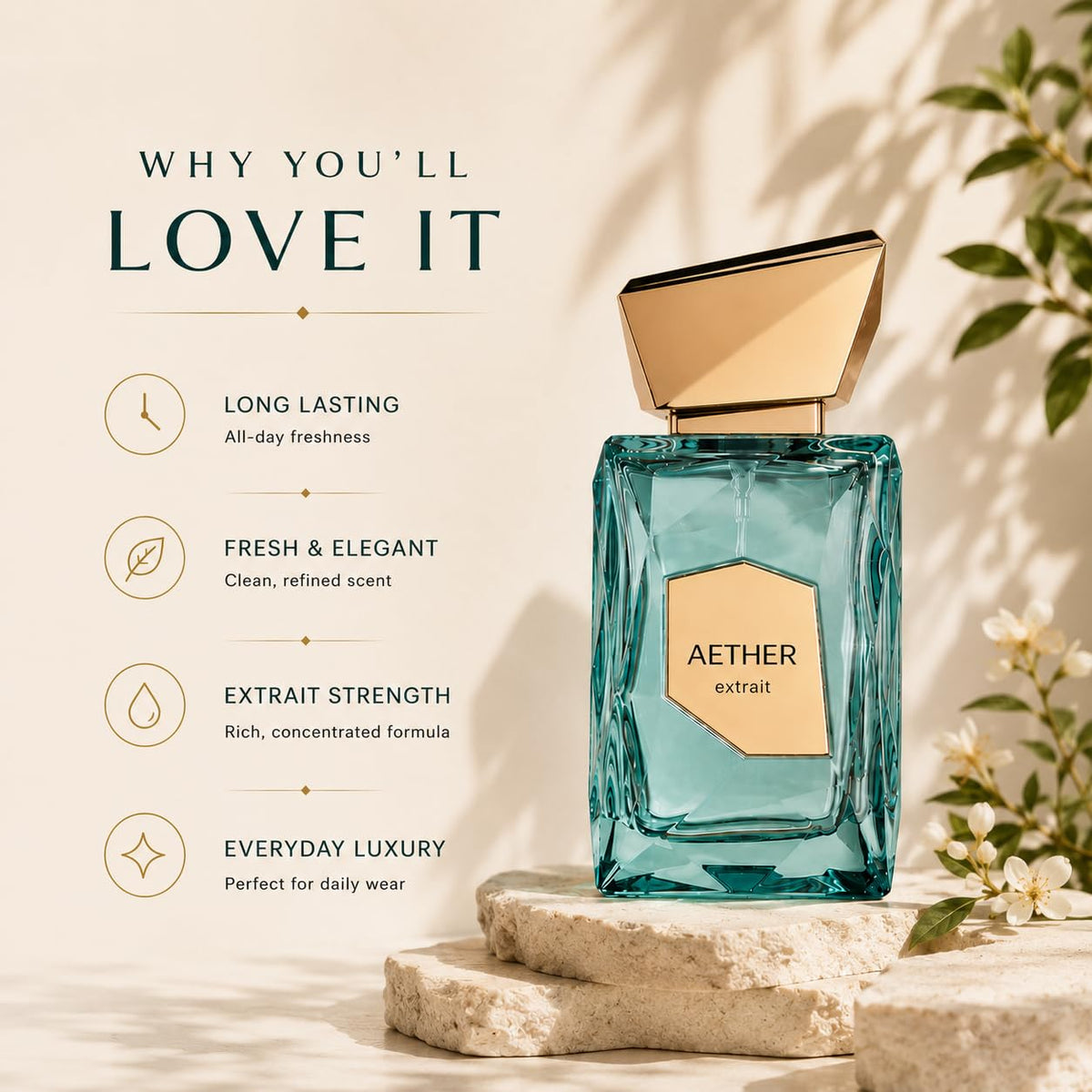 Fragrance World Aether oakmoss texture detail illustrating earthy base note depth